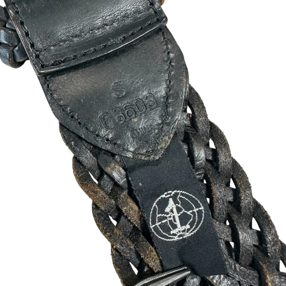 One World Brown Woven‎ Leather Bohemian Belt, S